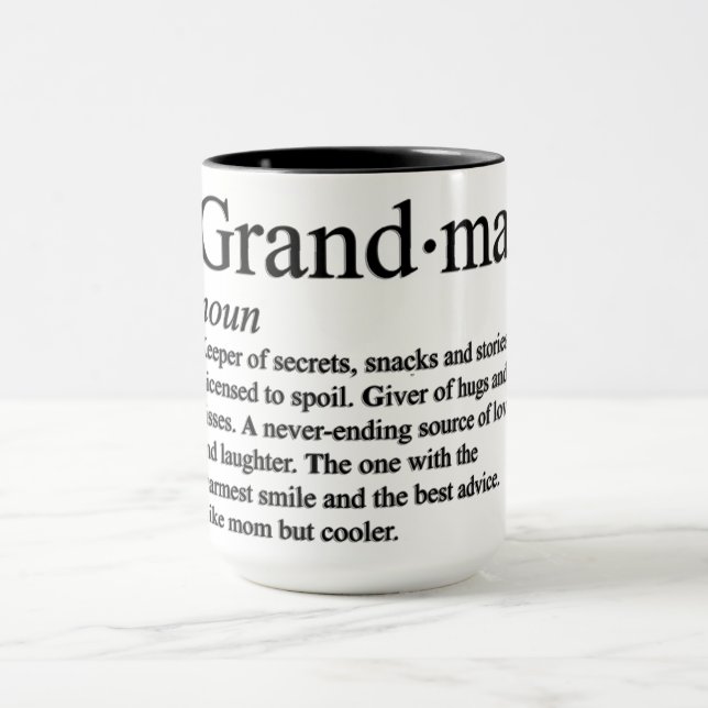 Taza Definición de Abuela Divertida (Centro)
