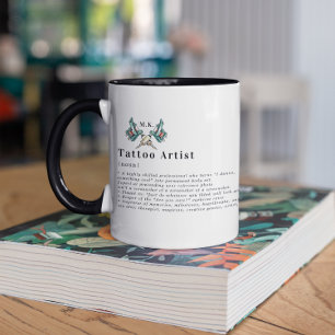 Taza Definición de artista de tatuaje personalizado Taz