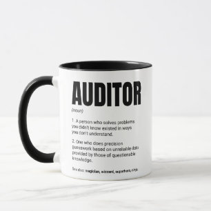 Taza Definición de auditor divertido trabajo