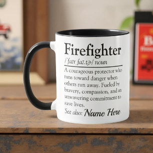 Taza Definición de Bombero Aplicación de Agradecimiento