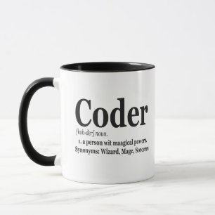 Taza Definición de Coder Graciosa Cute Computadora Nerf