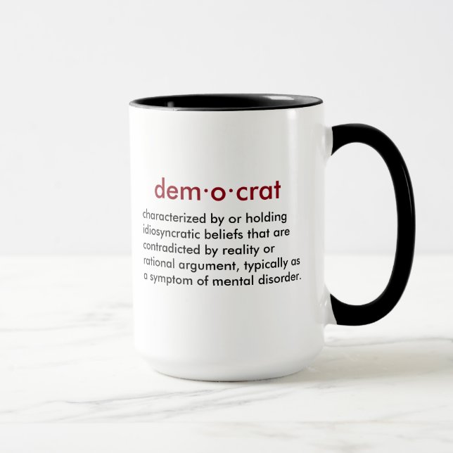 Taza Definición de Demócrata (Derecha)