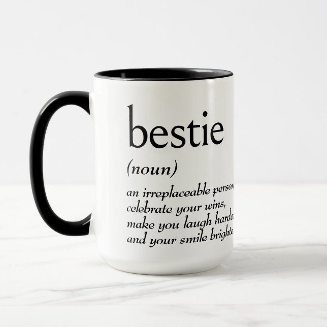 Taza Definición De Diccionario Para BESTIE (Izquierda)