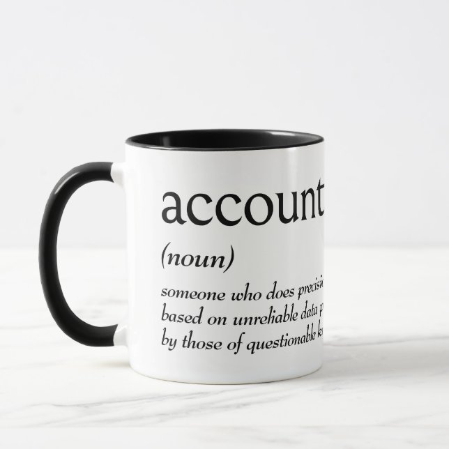 Taza Definición De Diccionario Para CONTABLE (Izquierda)