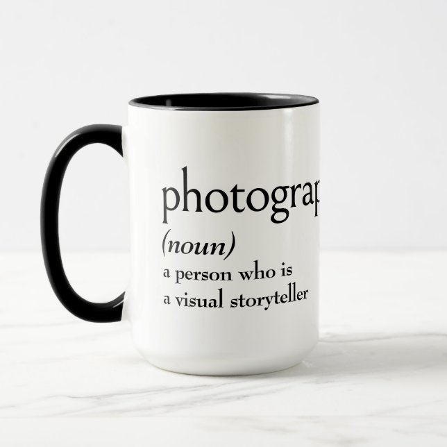 Taza Definición De Diccionario Para FOTÓGRAFO (Izquierda)