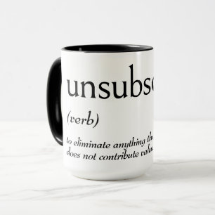 Taza Definición de diccionario para no SUSCRIBIR