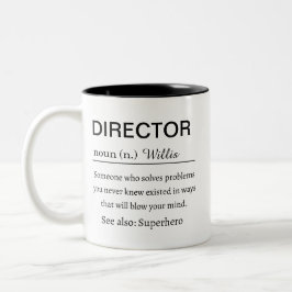 Taza Definición de Director personalizada divertida