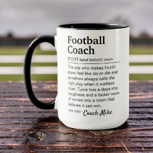 Taza Definición de Entrenador de Fútbol Americano Aprec