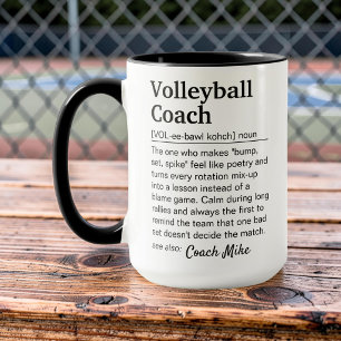 Taza Definición de Entrenador de Voleibol Personalizado