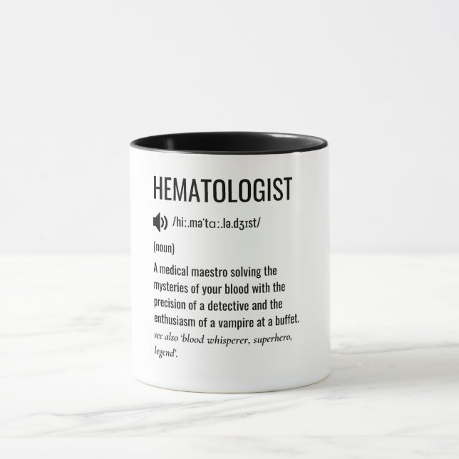 Taza Definición de hematólogo (Centro)