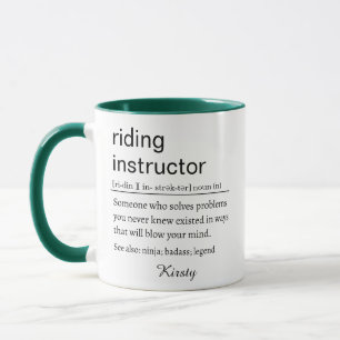 Taza Definición de Instructor de Equitación Divertido