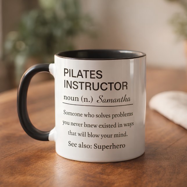 Taza Definición de Instructor de Pilates Divertido (Subido por el creador)