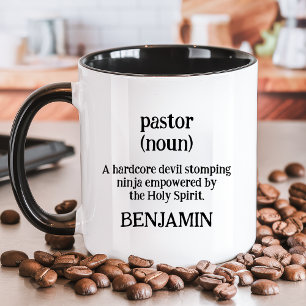 Taza Definición de Pastor Divertido Nombre Personalizad