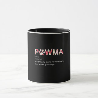 Taza Definición de Pawma con papel floral