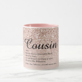 Taza Definición de Prima Girly Rose Gold Glitter