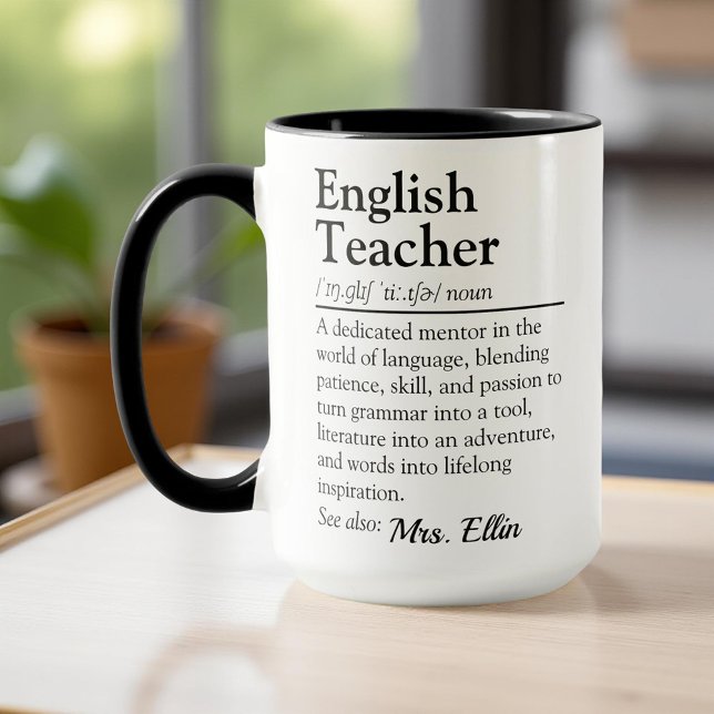 Taza Definición de profesor de inglés - Apreciación del (Subido por el creador)