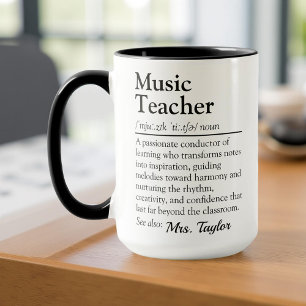 Taza Definición de profesor de música - Apreciación del
