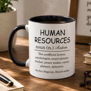 Taza Definición de Recursos Humanos Divertida RRHH