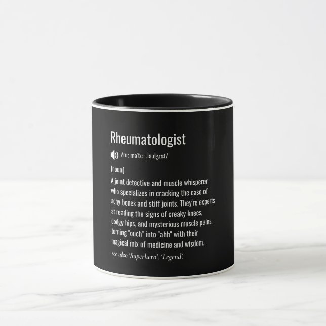 Taza Definición de reumatólogo (Centro)