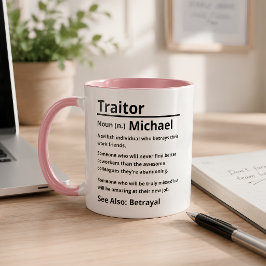 Taza Definición de Traidor Personalizada