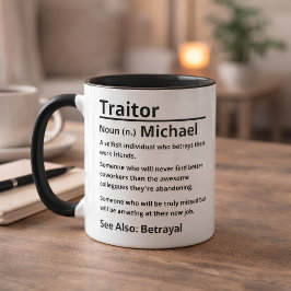 Taza Definición de Traidor Personalizada 