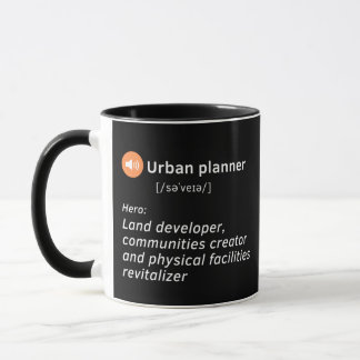 Taza Definición de urbanista| regalo de idea tierno