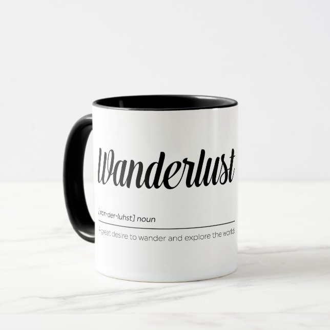 Taza Definición de Wanderlust (Anverso izquierdo)