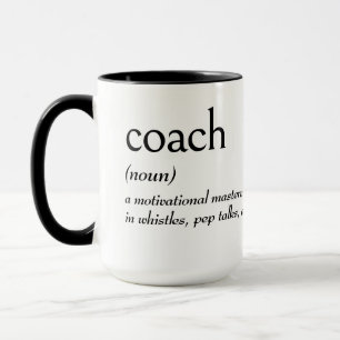 Taza Definición del diccionario para COACH