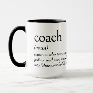 Taza Definición del diccionario para ENTRENADOR de fútb