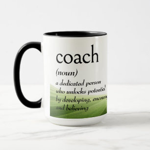 Taza Definición del diccionario para ENTRENADOR de fútb