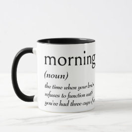 Taza Definición del diccionario para MAÑANA