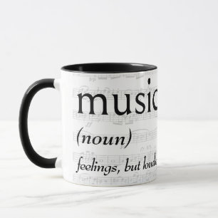 Taza Definición del diccionario para MÚSICA