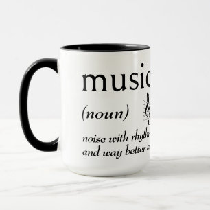 Taza Definición del diccionario para MÚSICA