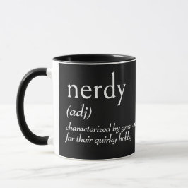 Taza Definición del diccionario para NERDY