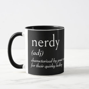 Taza Definición del diccionario para NERDY