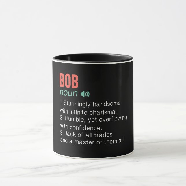 Taza Definición divertida de Bob (Centro)