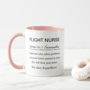 Taza Definición Divertida de Enfermera de Vuelo Persona