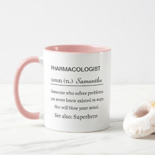 Taza Definición Divertida de Farmacólogo Personalizada