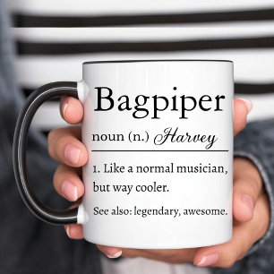 Taza Definición Divertida de Gaitero Personalizado