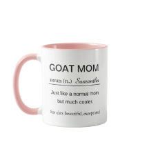 Definición Divertida de Mamá de Cabra Personalizad
