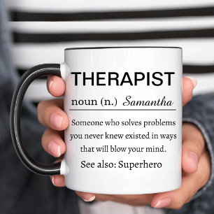 Taza Definición Divertida de Terapeuta Personalizado