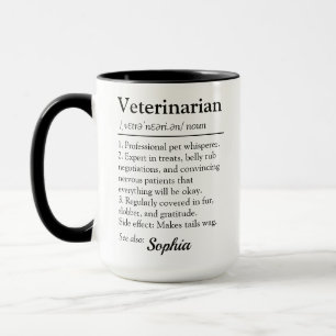 Taza Definición Divertida de Veterinario Cita de Amante