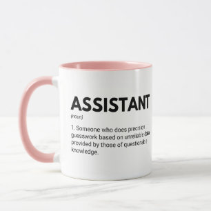 Taza Definición divertida del trabajo de asistente