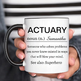 Taza Definición Divertida y Personalizada de Actuario