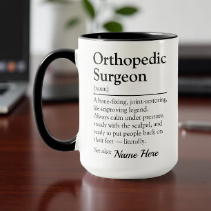 Taza Definición Divertida y Personalizada de Cirujano O