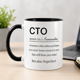Taza Definición divertida y personalizada de CTO