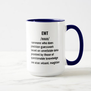 Taza Definición EMT Salud Emergencia EMT Medicina