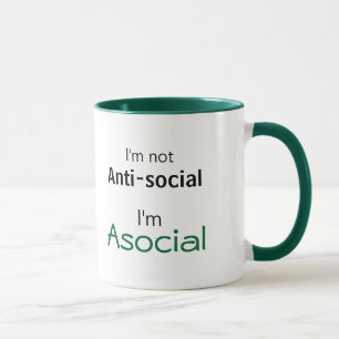 Taza Definición introvertida: Soy social, no antisocial