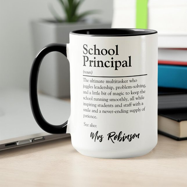 Taza Definición Personalizada de Director de Escuela (Subido por el creador)