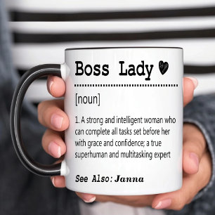 Taza Definición Personalizada de Jefa Señora